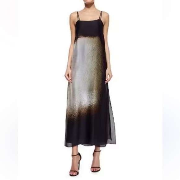 Halston Heritage Dresses & Skirts - Halston Heritage designer double strap long slip flowing dress small